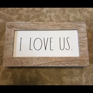 BRAND NEW “I love Us” Rae Dunn wooden sign